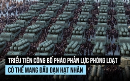 Ông Kim Jong-un công bố pháo phản lực cỡ lớn có thể mang đầu đạn hạt nhân
