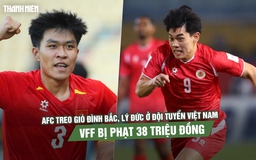 AFC treo giò Đình Bắc, Lý Đức ở đội tuyển Việt Nam, VFF bị phạt 38 triệu đồng