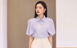 Áo blouse sánh đôi cùng quần baggy, tối giản mà vẫn sành điệu