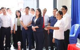 Phó chủ tịch nước Võ Thị Ánh Xuân kiểm tra công tác bầu cử tại Lâm Đồng