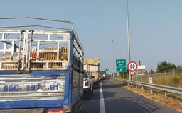 Lối ra cao tốc Phan Thiết - Dầu Giây kẹt xe vì trạm thu phí trục trặc