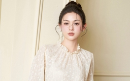 Bản phối váy dài và áo cách điệu tôn nét tiểu thư