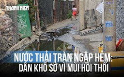 Cả con hẻm 'kêu cứu' vì nước thải bủa vây, bốc mùi hôi thối suốt nhiều tháng