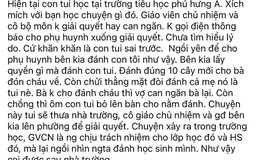 Vụ phụ huynh vào trường đánh học sinh: Kiểm điểm hiệu trưởng