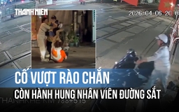 Hành hung nhân viên đường sắt vì bị ngăn cản vượt qua rào chắn