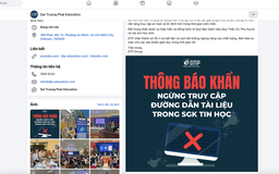 Bấm link trong sách tin học 3, ra video 18+: DTP ra thông báo khẩn