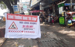 Đã đặt biển báo và khai thông cống thoát nước
