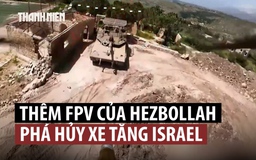 Xe tăng Merkava tối tân của Israel bùng cháy sau đòn UAV tự sát của Hezbollah