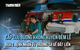 Cấp cứu đường không xuyên đêm đưa 2 bệnh nhân từ Trường Sa về đất liền