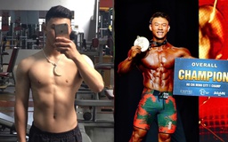 Tăng cân hiệu quả: Gần 50 kg, chàng trai đoạt hơn 15 huy chương vàng thể hình