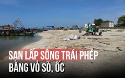 TP.HCM: Dùng cả ngàn khối vỏ sò, ốc san lấp trái phép bờ sông