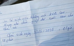 Bé sơ sinh bị bỏ rơi trước chùa, mẹ để lại thư: 'Em là sinh viên...'