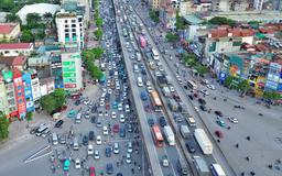 Hà Nội: Nhiều gối cầu Vành đai 3 trên cao bị xô lệch, phải chèn thớt gỗ