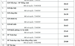 Điểm chuẩn ngành sư phạm toán tiếng Anh Trường ĐH Sư phạm Hà Nội là 29