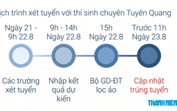Chiều 22.8 sẽ có kết quả xét tuyển ĐH với thí sinh tại chuyên Tuyên Quang