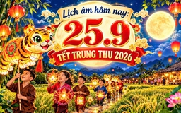 Lịch âm hôm nay 25.9: Tết Trung thu rằm tháng 8 Lịch âm hôm nay 25.9: Tết Trung thu rằm tháng 8