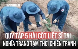 Đội K93 tỉnh An Giang quy tập được 5 hài cốt tại nghĩa trang tạm thời chiến tranh