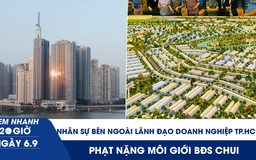 Xem nhanh 20h ngày 6.9: TP.HCM tính thuê nhân sự bên ngoài lãnh đạo doanh nghiệp | Phạt nặng môi giới BĐS chui