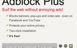 Tiện ích chặn quảng cáo Adblock Plus đã có trên IE