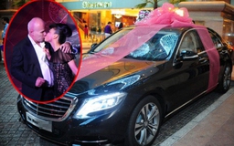 Được tặng xe 7 tỉ, Thu Minh hôn thắm thiết cảm ơn chồng Tây