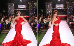 Hoàng Yến dù hốc hác vẫn tự tin trên sàn catwalk