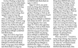 Sẽ sớm công bố kết luận thanh tra công tác tổ chức cán bộ tại Bình Định