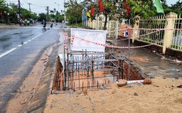Quảng Trị: Công trình trang trí cổng chào đèn led chưa được cấp phép vẫn thi công