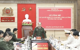 Công an tỉnh Quảng Bình công bố quyết định điều động, bổ nhiệm 6 cán bộ