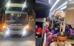 Xe khách Lạng Sơn-Nghệ An 38 chỗ ‘nhồi’ 100 người