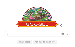 Google Doodle chúc mừng ngày Quốc khánh Việt Nam với hình ảnh hoa sen, áo dài
