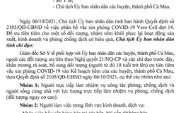 Cà Mau: Bổ sung đối tượng được ưu tiên tiêm vắc xin phòng Covid-19