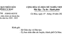 Cà Mau: Chấn chỉnh các khoản thu đầu năm học sau khi có thông tin phản ánh