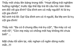 Thầy giáo xin lỗi vì nói chuyện tế nhị của gia đình nữ sinh trong giờ học