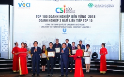 Unilever xếp hạng top doanh nghiệp bền vững xuất sắc nhất năm 2018