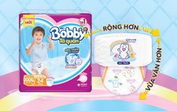 Tã quần Bobby ra mắt cỡ XXXL cho bé lớn đến 35kg