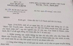 Yêu cầu TP.HCM báo cáo việc truyền thuốc hết hạn sử dụng cho bệnh nhi