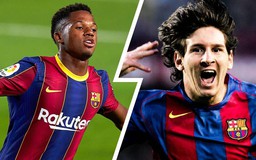 Cùng độ tuổi, thần đồng Ansu Fati vượt mặt siêu sao Messi