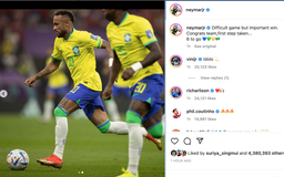 Neymar không nói về chấn thương, chúc mừng tuyển Brazil chiến thắng