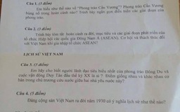 'Phong trào Cần Vương' bị đưa nhầm sang 'lịch sử thế giới'