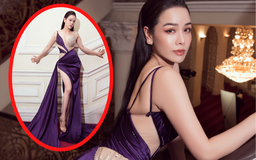 Nhật Kim Anh diện váy hở bạo, lần đầu chấm thi nhan sắc