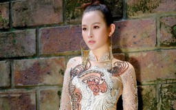 'Á hậu siêu vòng 3' Thanh Trang diện áo dài khoe vẻ đẹp kiêu sa