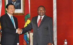 Chủ tịch nước Trương Tấn Sang hội đàm với Tổng thống Mozambique