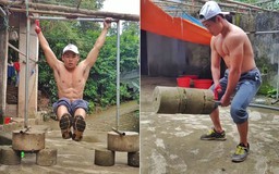 Lan tỏa trên mạng xã hội: Mất tay phải vẫn tập gym, làm nông cùng bố mẹ