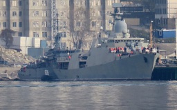 Hình ảnh chiến hạm Gepard Việt Nam thử nghiệm ở Novorossiysk