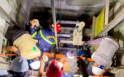 TP.Đà Nẵng: Cảnh sát giải cứu nam công nhân rơi xuống tầng hầm sâu 7 m
