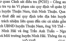 Ninh Thuận: Tạm dừng giao dịch tài sản đối với Phó chủ tịch H.Thuận Nam và nguyên Phó chủ tịch H.Ninh Hải