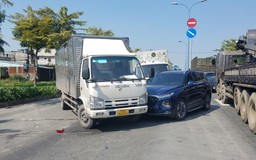 TP.HCM: Tông xe liên hoàn, giao thông trên đường Trần Văn Giàu ùn tắc nghiêm trọng