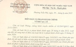 Phường lập biên bản vi phạm hành chính phụ huynh không cho con tiêm vắc xin Covid-19