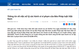 Báo Pháp luật Việt Nam online bị đình bản 3 tháng, phạt 325 triệu