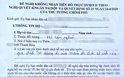 Thanh Hóa bỏ mẫu đơn 'tự nguyện không nhận tiền hỗ trợ' do chính quyền in sẵn